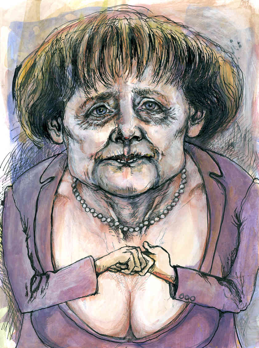 Johannes Töws - caricatures - Angela Merkel